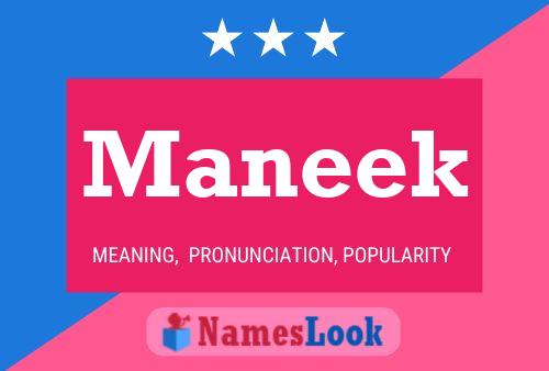 Maneek Name Poster