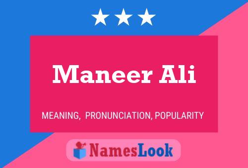 Maneer Ali Name Poster