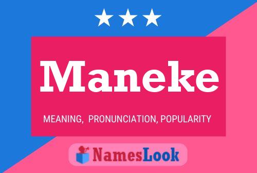 Maneke Name Poster