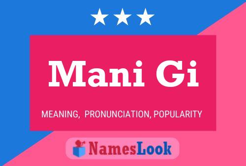 Mani Gi Name Poster