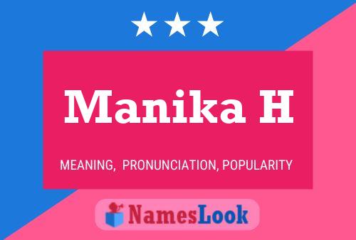 Manika H Name Poster