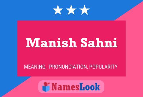 Manish Sahni Name Poster