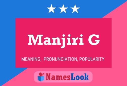 Manjiri G Name Poster