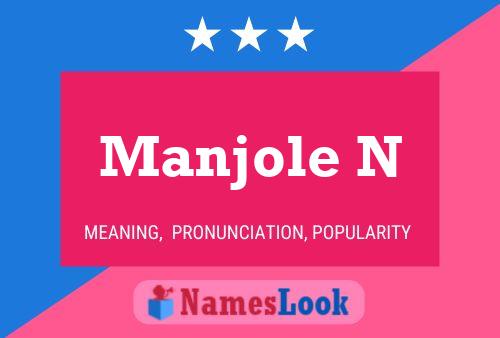 Manjole N Name Poster