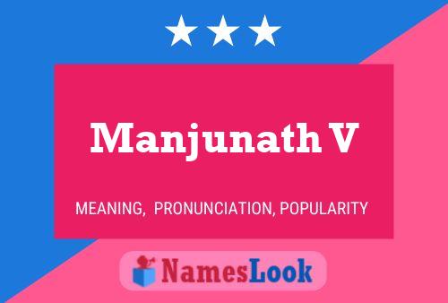 Manjunath V Name Poster