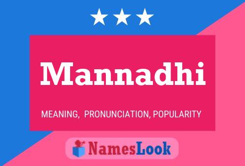 Mannadhi Name Poster