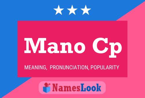 Mano Cp Name Poster