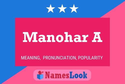 Manohar A Name Poster