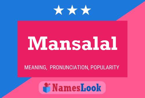 Mansalal Name Poster