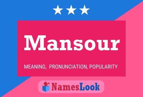 Mansour Name Poster