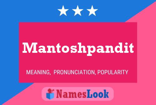 Mantoshpandit Name Poster