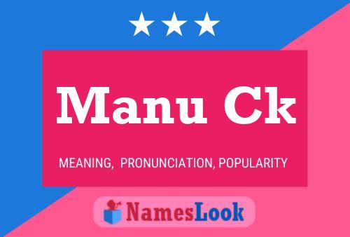 Manu Ck Name Poster