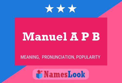 Manuel A P B Name Poster