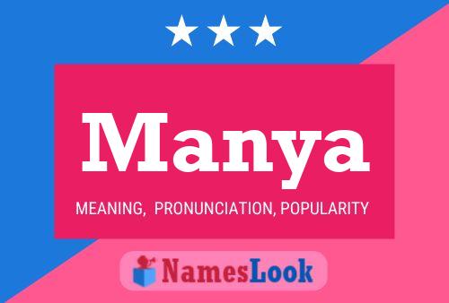 Manya Name Poster