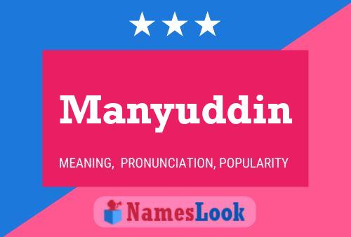 Manyuddin Name Poster