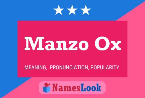 Manzo Ox Name Poster