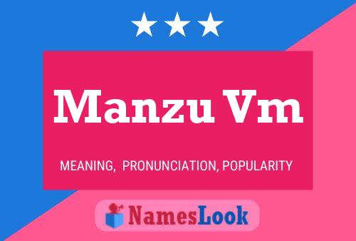 Manzu Vm Name Poster