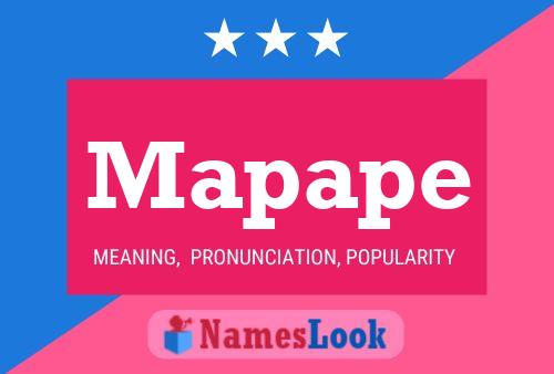 Mapape Name Poster