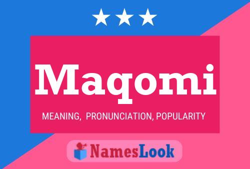 Maqomi Name Poster