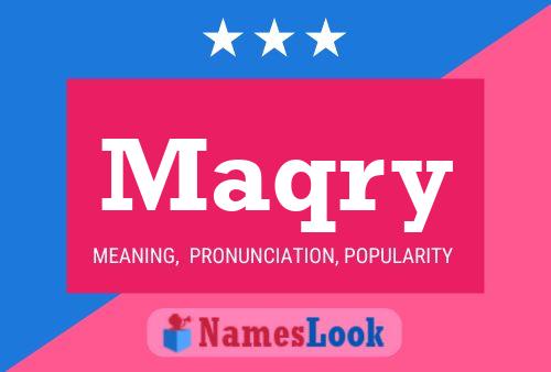 Maqry Name Poster