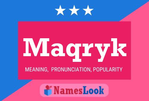 Maqryk Name Poster