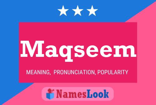 Maqseem Name Poster