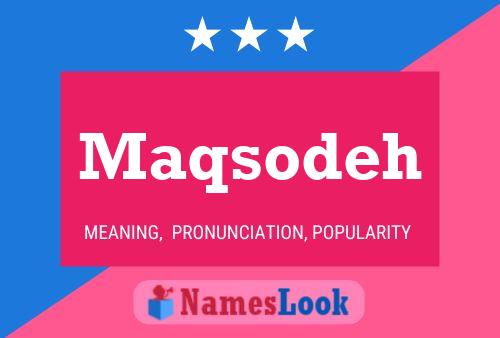 Maqsodeh Name Poster