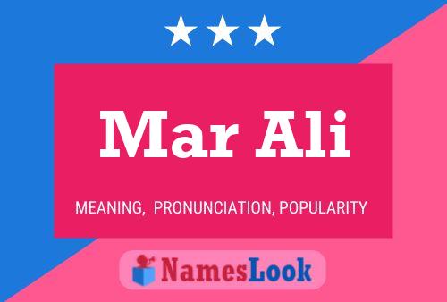 Mar Ali Name Poster