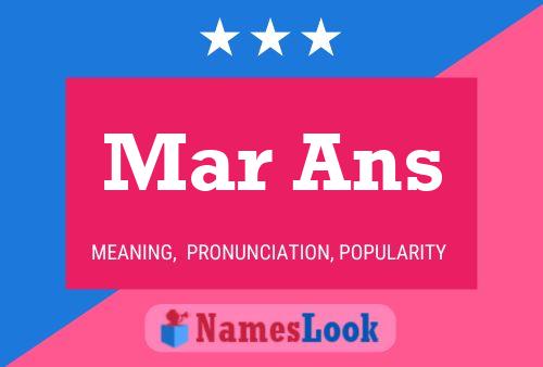 Mar Ans Name Poster