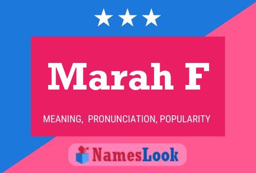 Marah F Name Poster