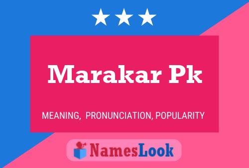 Marakar Pk Name Poster