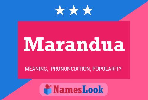 Marandua Name Poster