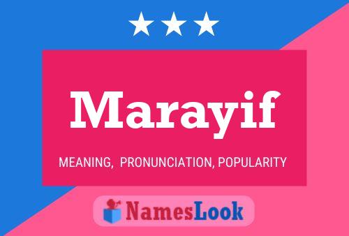 Marayif Name Poster