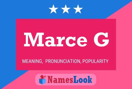 Marce G Name Poster