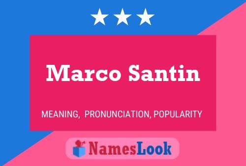 Marco Santin Name Poster