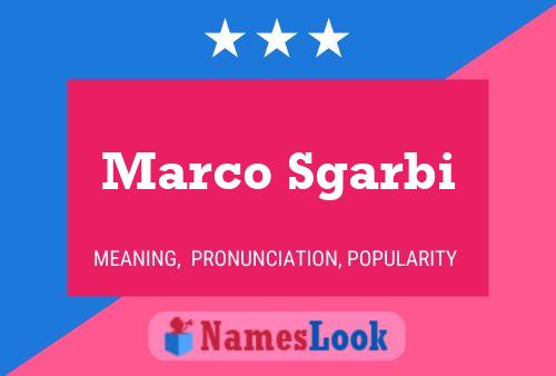 Marco Sgarbi Name Poster