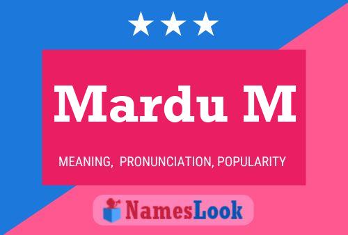 Mardu M Name Poster