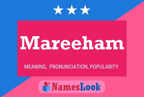 Mareeham Name Poster