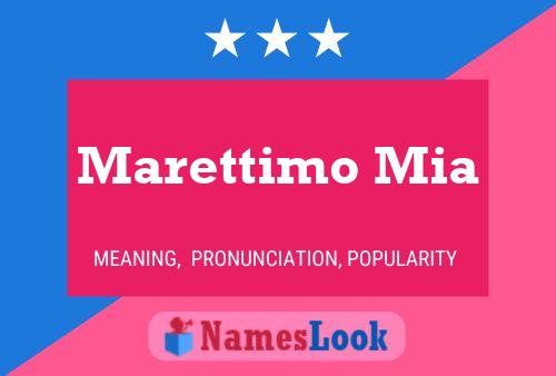 Marettimo Mia Name Poster