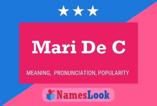 Mari De C Name Poster