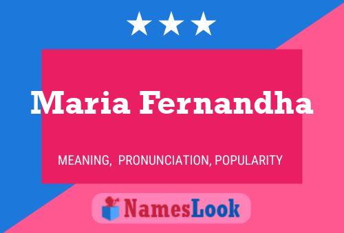 Maria Fernandha Name Poster