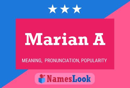 Marian A Name Poster