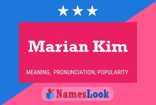 Marian Kim Name Poster