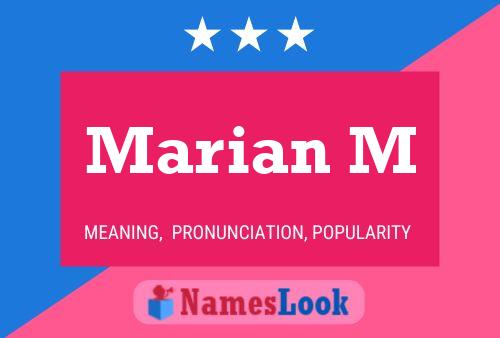 Marian M Name Poster