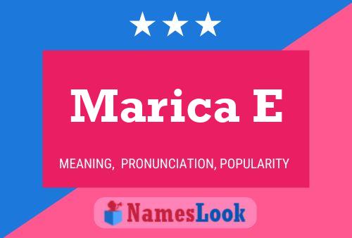 Marica E Name Poster