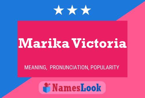 Marika Victoria Name Poster