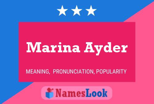 Marina Ayder Name Poster