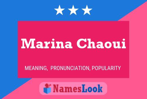 Marina Chaoui Name Poster