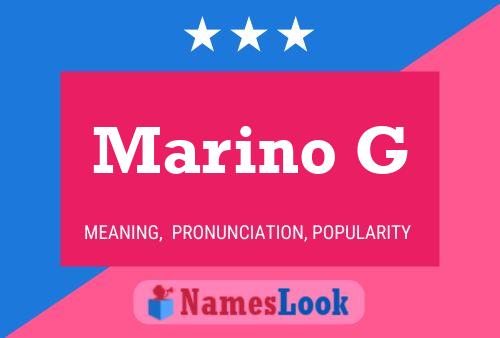 Marino G Name Poster