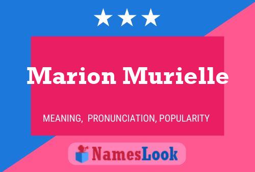 Marion Murielle Name Poster